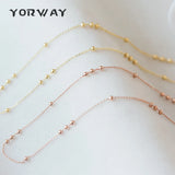 1 Meter Gold/Rose Brass Beaded Chains 1.3mm with 3mm Ball Beads