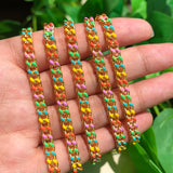 1m Stainless Steel Dripping Oil Buckle Chains for DIY Jewelry Making