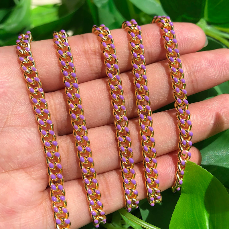 1m Stainless Steel Dripping Oil Buckle Chains for DIY Jewelry Making