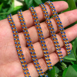 1m Stainless Steel Dripping Oil Buckle Chains for DIY Jewelry Making