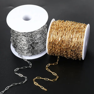 1m Stainless Steel Cable Link Bulk Chain DIY Necklace Jewelry Making