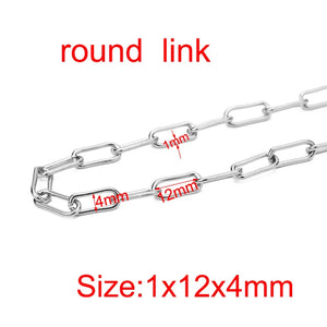 1m Stainless Steel Cable Link Bulk Chain DIY Necklace Jewelry Making