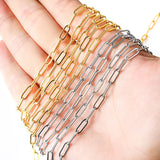 1m Stainless Steel Cable Link Bulk Chain DIY Necklace Jewelry Making
