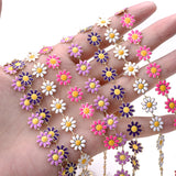 1 Meter Metal Flower Chain Stainless Steel Chains for DIY Jewelry
