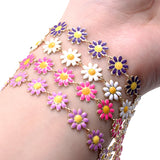1 Meter Metal Flower Chain Stainless Steel Chains for DIY Jewelry