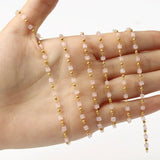 1m Multicolor Square Crystal Bead Chain Stainless Steel DIY Jewelry Making