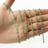 1m Multicolor Square Crystal Bead Chain Stainless Steel DIY Jewelry Making
