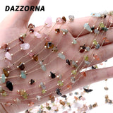 1 Meter Natural Stone Beads Gravel Chain for Jewelry Making