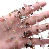 1 Meter Natural Stone Beads Gravel Chain for Jewelry Making