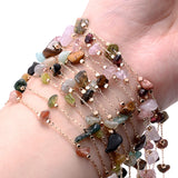 1 Meter Natural Stone Beads Gravel Chain for Jewelry Making