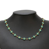 1 Meter Daisy Charm Chain Enamel Flower Beaded DIY Jewelry Making