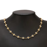 1 Meter Daisy Charm Chain Enamel Flower Beaded DIY Jewelry Making