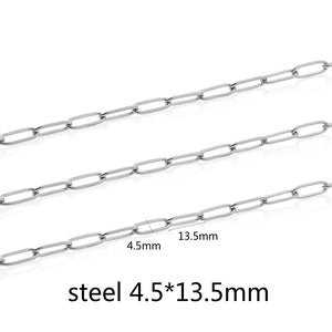 1 Meter Stainless Steel 3.3/4mm Chain Bulk Chains DIY Jewelry Making
