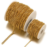 1m Stainless Steel 3mm 6mm Flat Cuban Chains No Fade