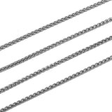 1m Stainless Steel 3mm Plated Wheat Chains DIY Necklace Chains