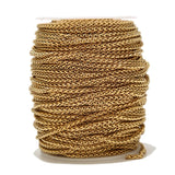 1m Stainless Steel 3mm Plated Wheat Chains DIY Necklace Chains