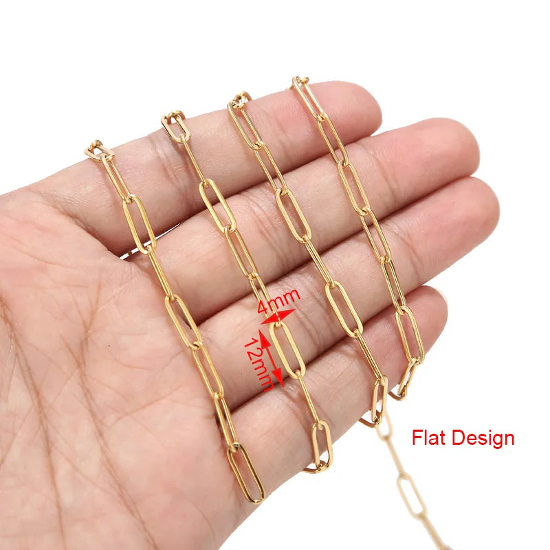 1 Meter Stainless Steel Flat Drawn Cable Chain