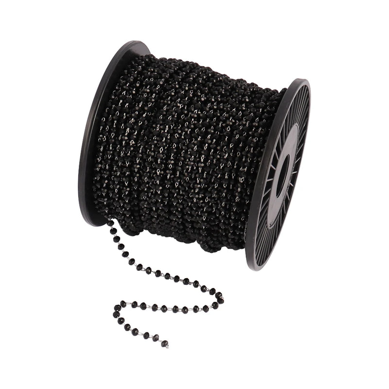 1m Stainless Steel Beads Chain Glass Beads DIY Jewelry Making