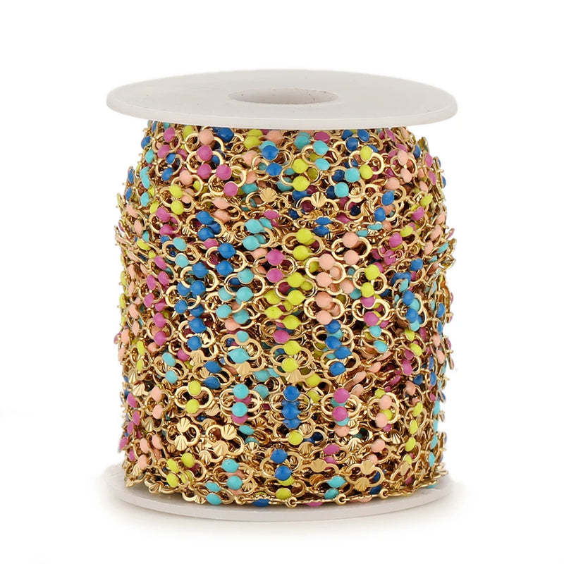 1 Meter Enamel Chains for DIY Jewelry Making