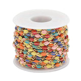 1 Meter Stainless Steel Crossed Enamel Beads Chains Women Chokers