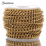 1 Meter Stainless Steel Cuban Chains for DIY Jewelry Making