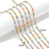 1 Meter Stainless Steel Enamel Chain Oval Link Bulk Chains