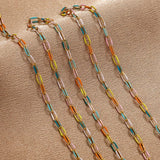 1 Meter Stainless Steel Enamel Chain Oval Link Bulk Chains