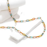 1 Meter Stainless Steel Enamel Chain Oval Link Bulk Chains