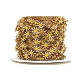 1 Meter Enamel Daisy Charm Chain for DIY Jewelry Making