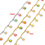 1 Meter Stainless Steel Daisy Flower Long Bar Chains for DIY