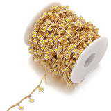 1 Meter Stainless Steel Daisy Flower Long Bar Chains for DIY
