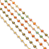 1 Meter Stainless Steel Enamel Daisy Chain for DIY Jewelry Making