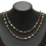 1 Meter Stainless Steel Enamel Heart Chains for DIY Jewelry Making