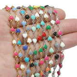 1 Meter Stainless Steel Enamel Heart Chains for DIY Jewelry Making