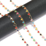 1 Meter Heart Chains DIY Jewelry Enamel Stainless Steel Women Necklace