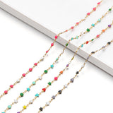 1m Stainless Steel Enamel Heart Star Chains DIY Jewelry Supplies