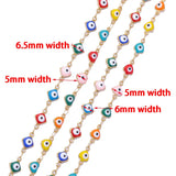 1 Meter Turkey Eyes Chains Flower Heart Shape Necklaces Bracelets DIY Jewelry