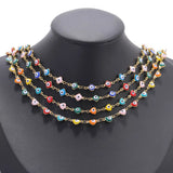 1 Meter Turkey Eyes Chains Flower Heart Shape Necklaces Bracelets DIY Jewelry
