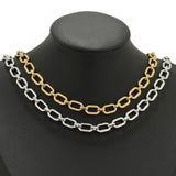 1m Stainless Steel Flat O Shape Chains DIY Jewelry Earrings Accessories