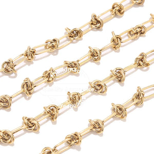 1m Stainless Steel Chunky Knot Chain for DIY Men Necklace Bracelet