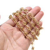 1m Stainless Steel Chunky Knot Chain for DIY Men Necklace Bracelet