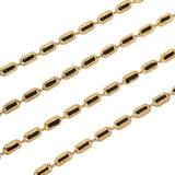 1 Meter Stainless Steel Plated Bar Link Chain Enamel Chains