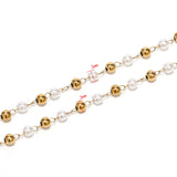 Stainless Steel Chain Pearl 3mm DIY Necklace Bracelets