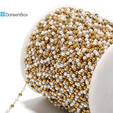 Stainless Steel Chain Pearl 3mm DIY Necklace Bracelets
