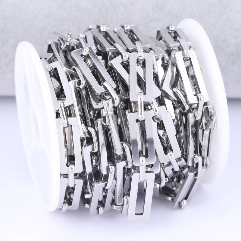 1 Meter Stainless Steel Link Chains for DIY Jewelry Making