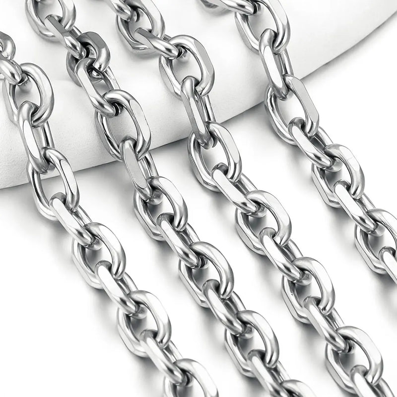 1 Meter Large Heavy Oval Knot Chain DIY Jewelry Necklace