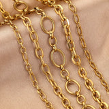 1 Meter Large Heavy Oval Knot Chain DIY Jewelry Necklace