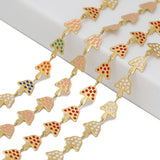 1 Meter Stainless Steel Mushroom Colorful Enamel Chain DIY Jewelry