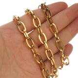 1 Meter Stainless Steel Oval Cable Link Chains for DIY Jewelry Making