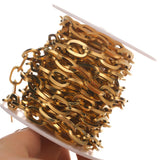 1 Meter Stainless Steel Oval Cable Link Chains for DIY Jewelry Making